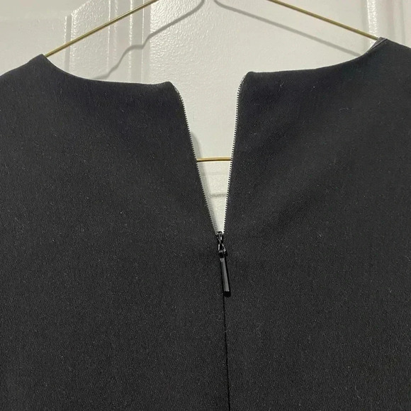 MNG MANGO Women's Black Capiz Button Wrap Dress EUR S USA 4 back zip S - Picture 9 of 10